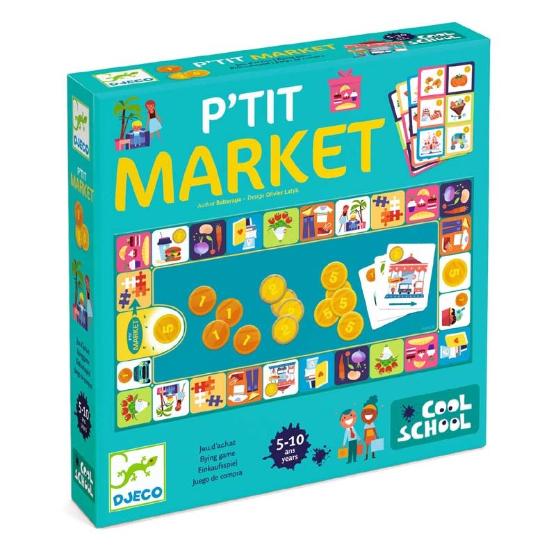 DJECO Little Market Cool School – Board Games