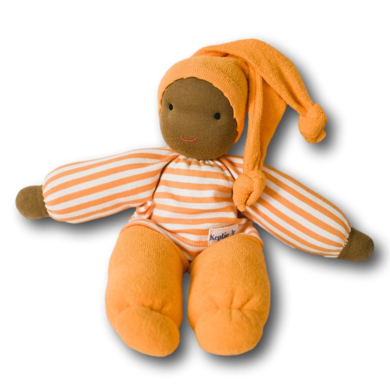 Keptin-Jr Organic Cotton Waldorf Tiny Doll, Orange
