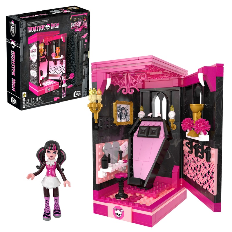 MEGA Monster High Draculaura’s Boo-k Crypt Building Toy Kit