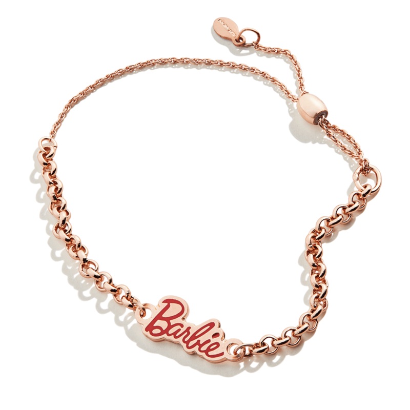 Alex and Ani Barbie Name Plate Pull Chain Bracelet