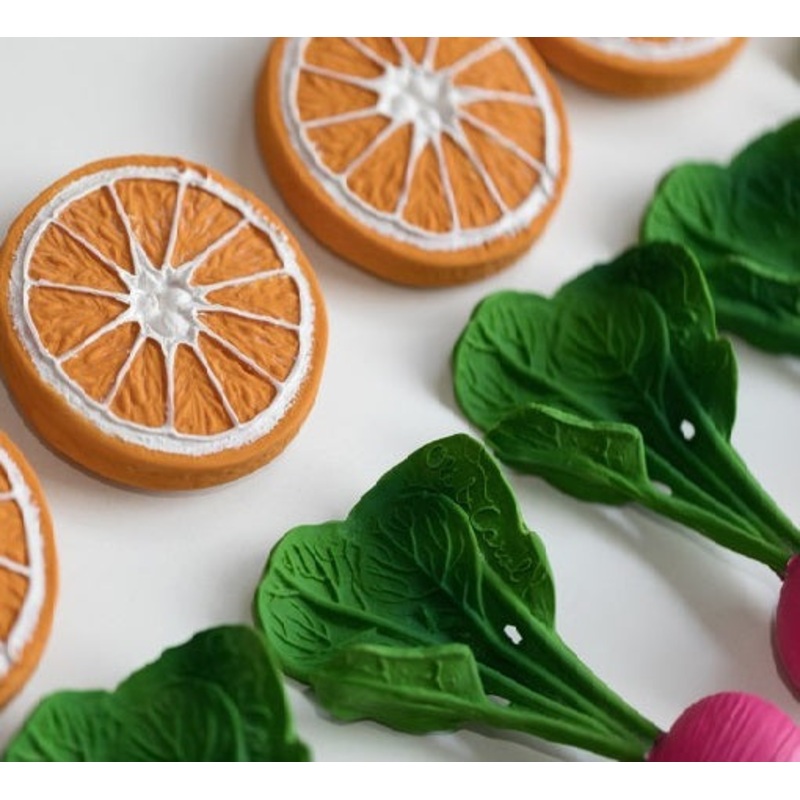 Clementino the Orange 100% Natural Rubber Teether by Oli & Carol