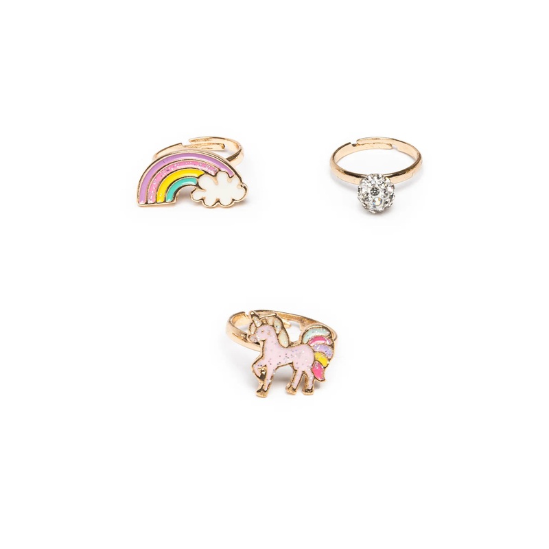 Great Pretenders Boutique Unicorn Rainbow Ring Set (Set of 3 rings)