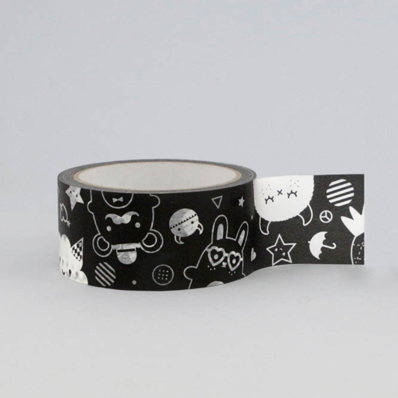 Ricemonsters Black Paper Tape by Noodoll (35 metres)