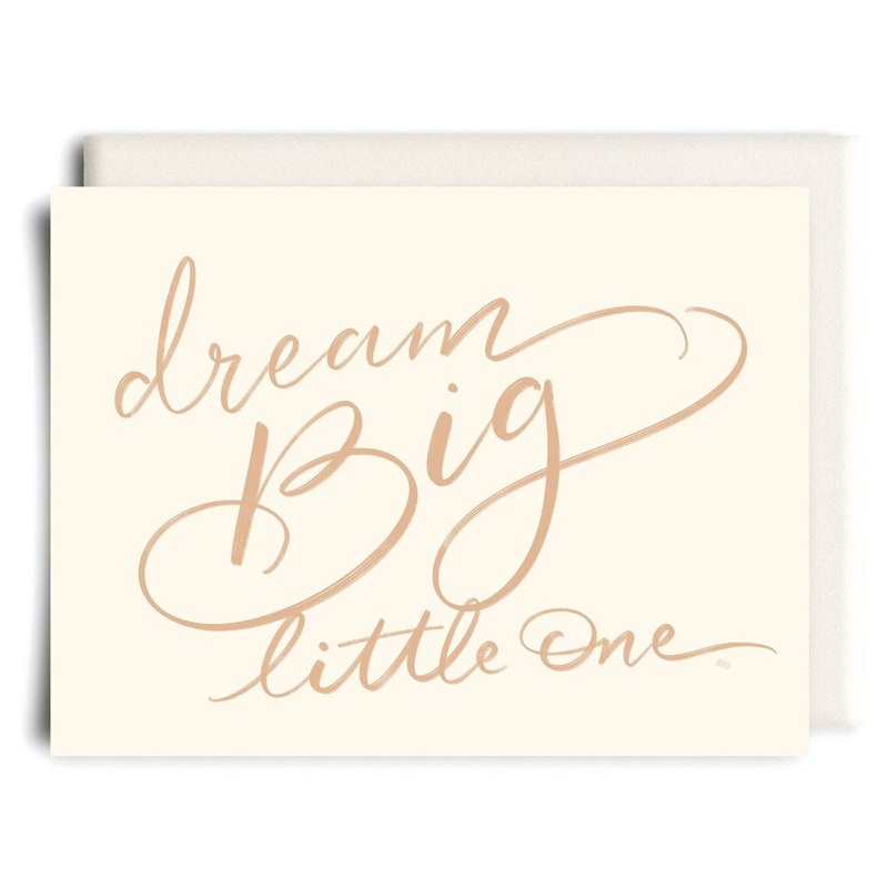Dream Big Little One New Baby Greeting Card