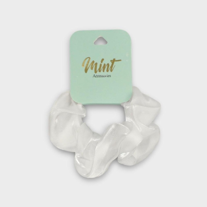 White Hair Scrunchy