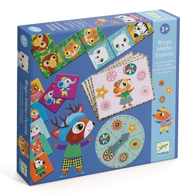 DJECO Bingo Memo Domino – Little Friends – Educational Games
