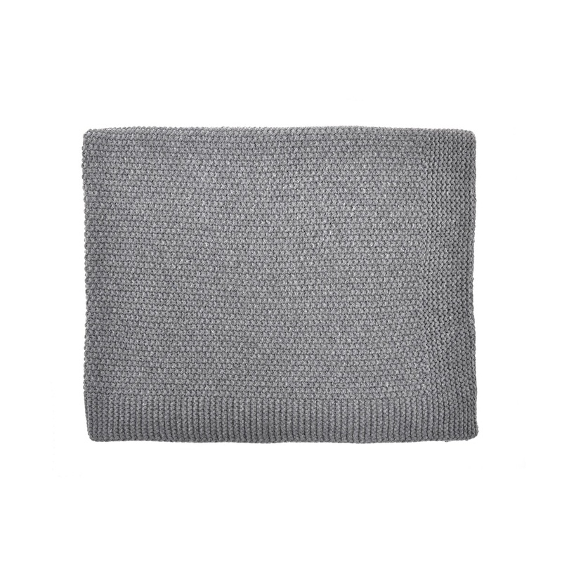 Big Bou Blanket in Dark Grey Melanged by Rose in April