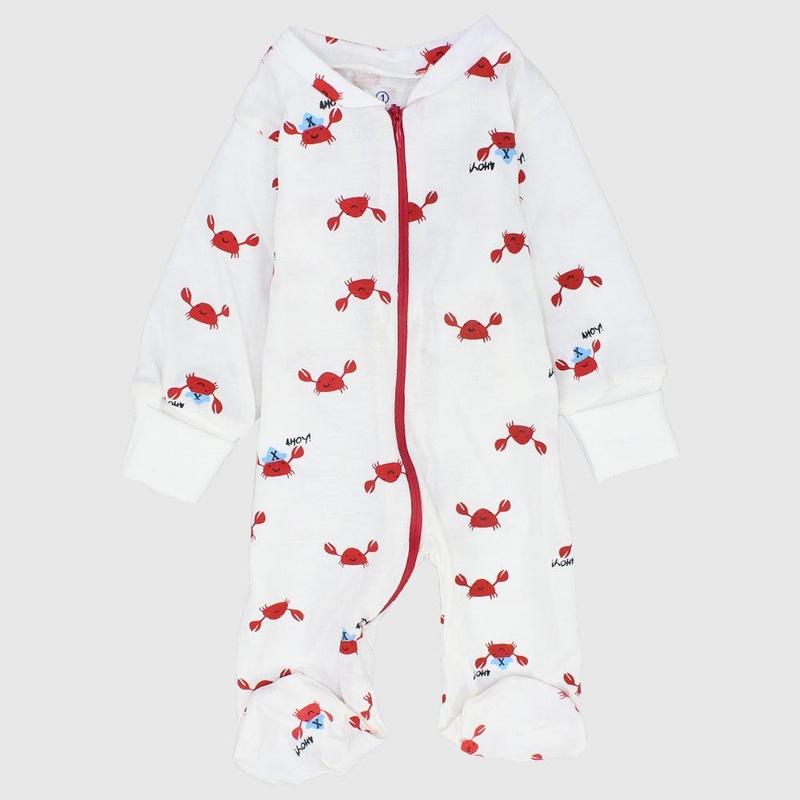 Craby Long-Sleeved Baby Footie