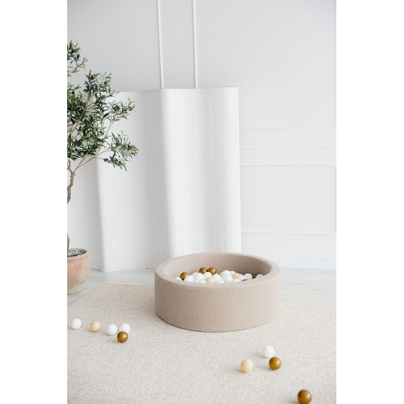 Monio – Beige Boucle Ball Pit + Balls (colour of your choice)