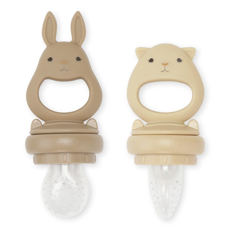 2 Pack Silicone Fruit Feeding Pacifier | Bark/Shell