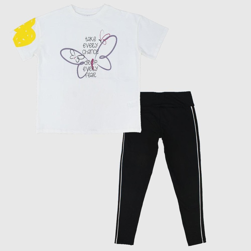 Butterfly/Flower 2-Piece Outfit Set