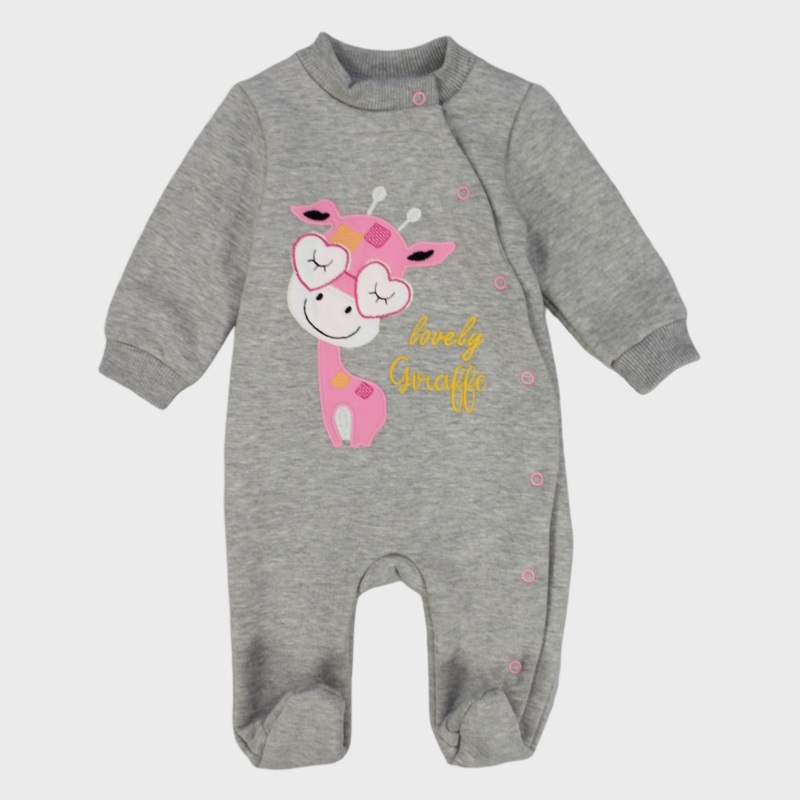 Lovely Giraffe Long-Sleeved Baby Footie