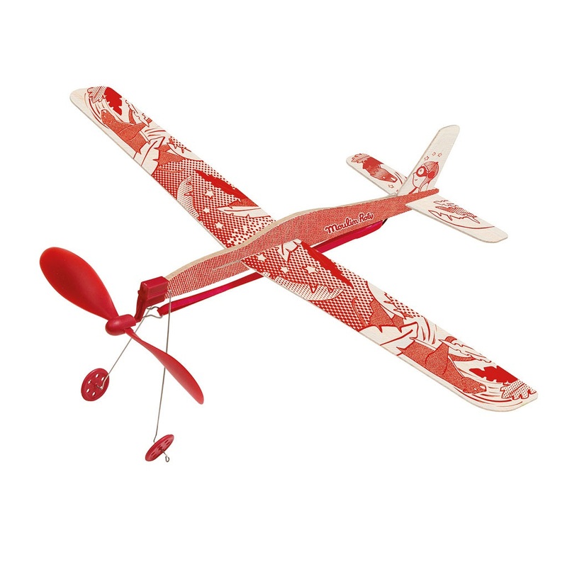Activity Toy – BalsaWood AIRPLANE GLIDERS, 2 colour choices, with Propeller!
