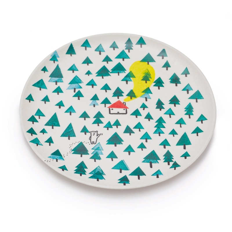 Bamboo Plate | Bear in the Woods