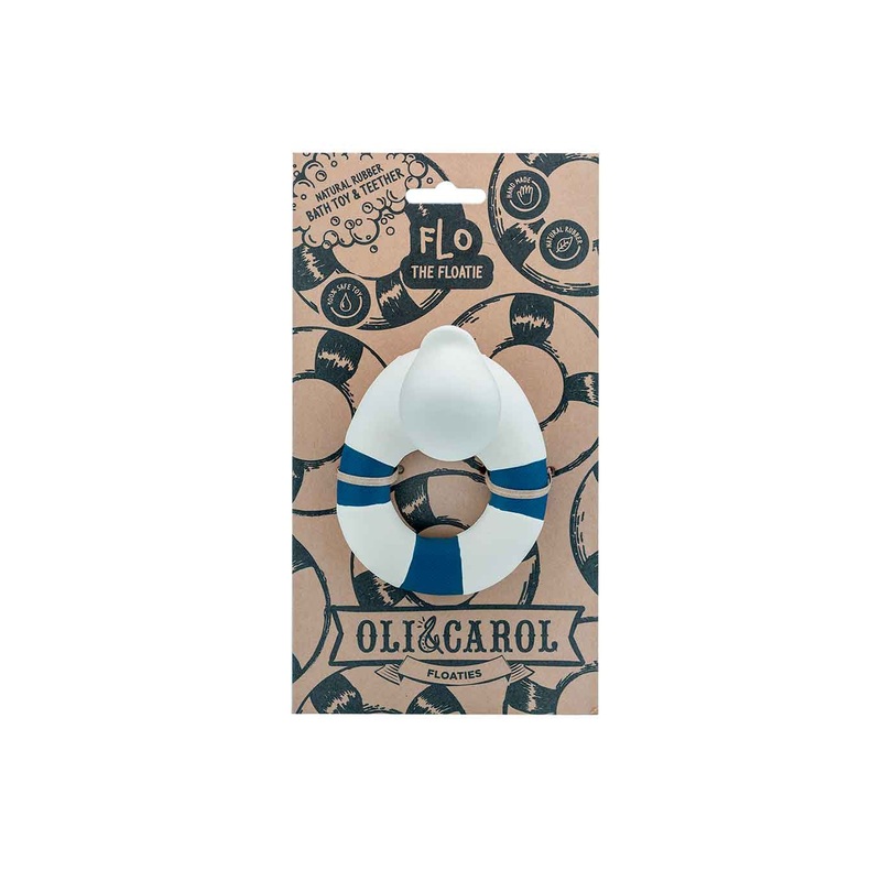 Flo The Floatie Navy 100% Natural Rubber Teether