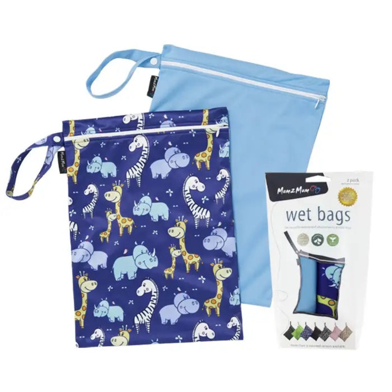 Mum2Mum Wet Bags Twin Pack – ANIMALS / SKY