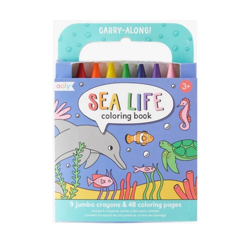 Sea Life Carry Along Crayon & Coloring Book Kit