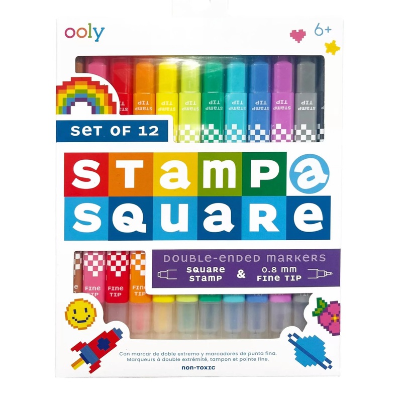 Stamp-A-Square Markers – Set of 12