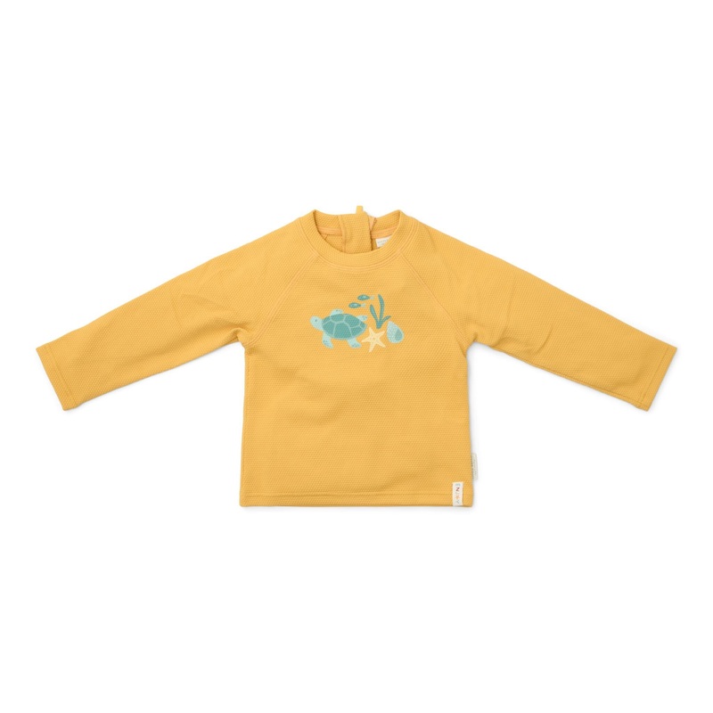 Zwemshirt lange mouw – Geel – Seashells and Stripes