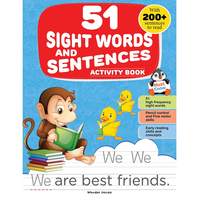 51 Sight Words And Sentence – Paperback
