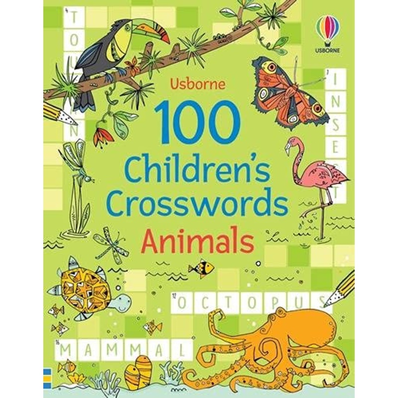 100 Children’s Crosswords : Animals Puzzles, Crosswords & Wordsearches – Paperback