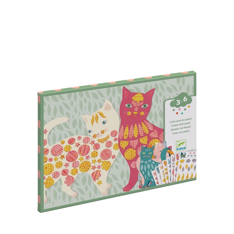 Paper Collage Craft Set – Cute Cats