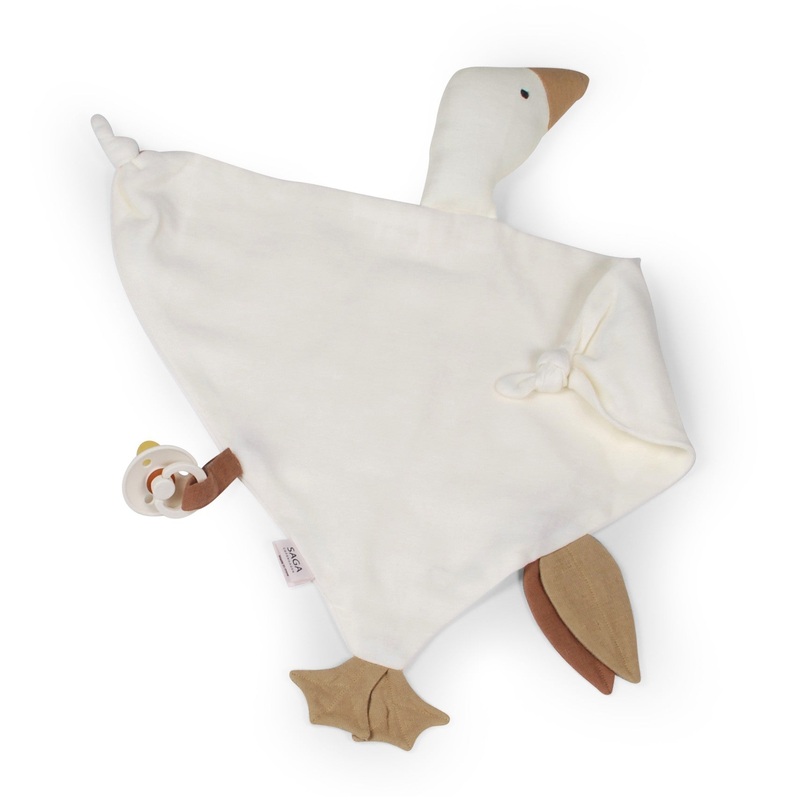 Organic Cotton Goose Cuddle Cloth  Cream