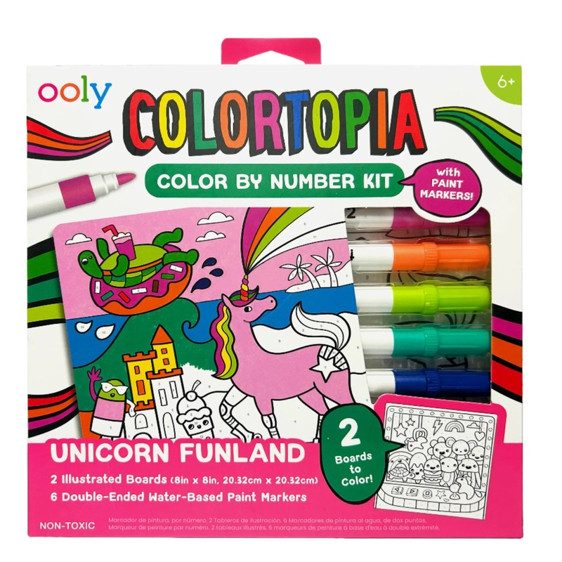 Colortopia: Paint Marker By Number Kit Unicorn Funland