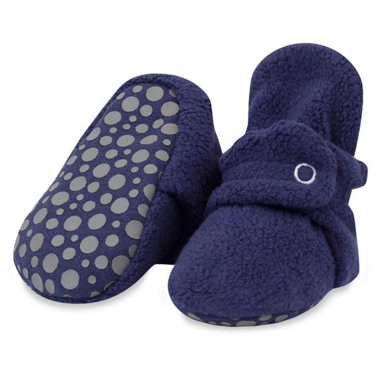Cozie Fleece Gripper Booties – True Navy by Zutano