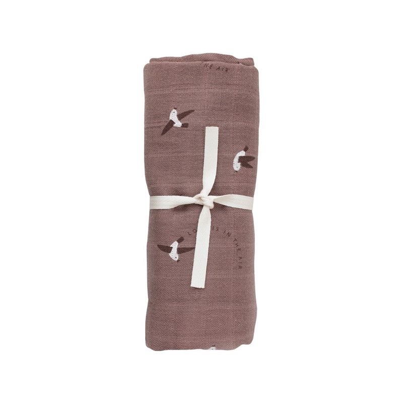 Love Print Muslin Swaddle Blanket