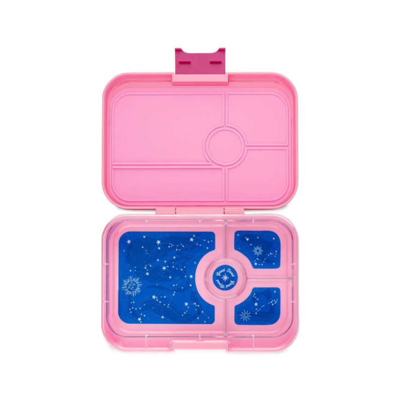 Yumbox Tapas Bento Lunch Box – 4 Compartment – Capri Pink/Zodiac