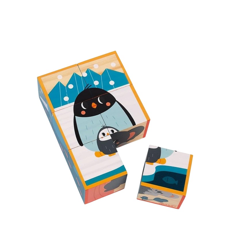 6 Animal Wooden Puzzle Blocks