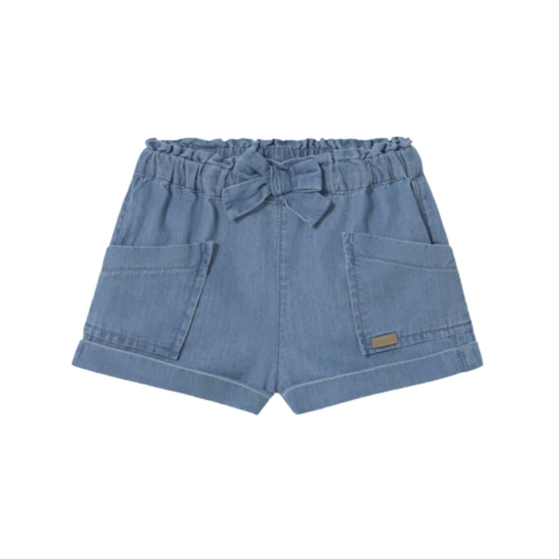 Baby Shorts with Bow – Light Denim by Mayoral