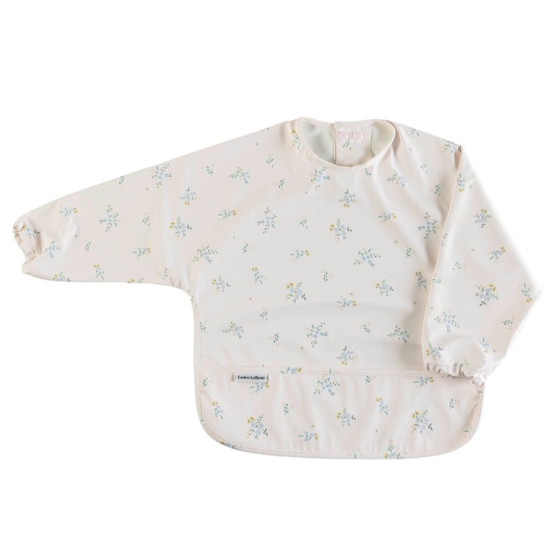 Long Sleeve Waterproof Bib – Ditsy Floral by Loulou Lollipop