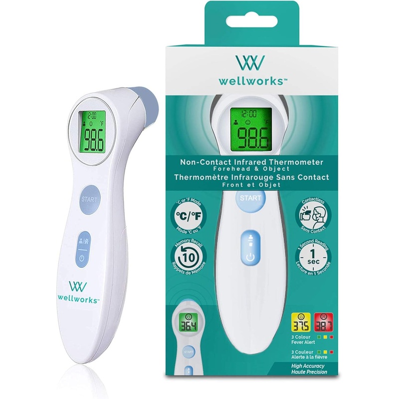 Wellworks Non-Contact Infrared Thermometer  Forehead and Object
