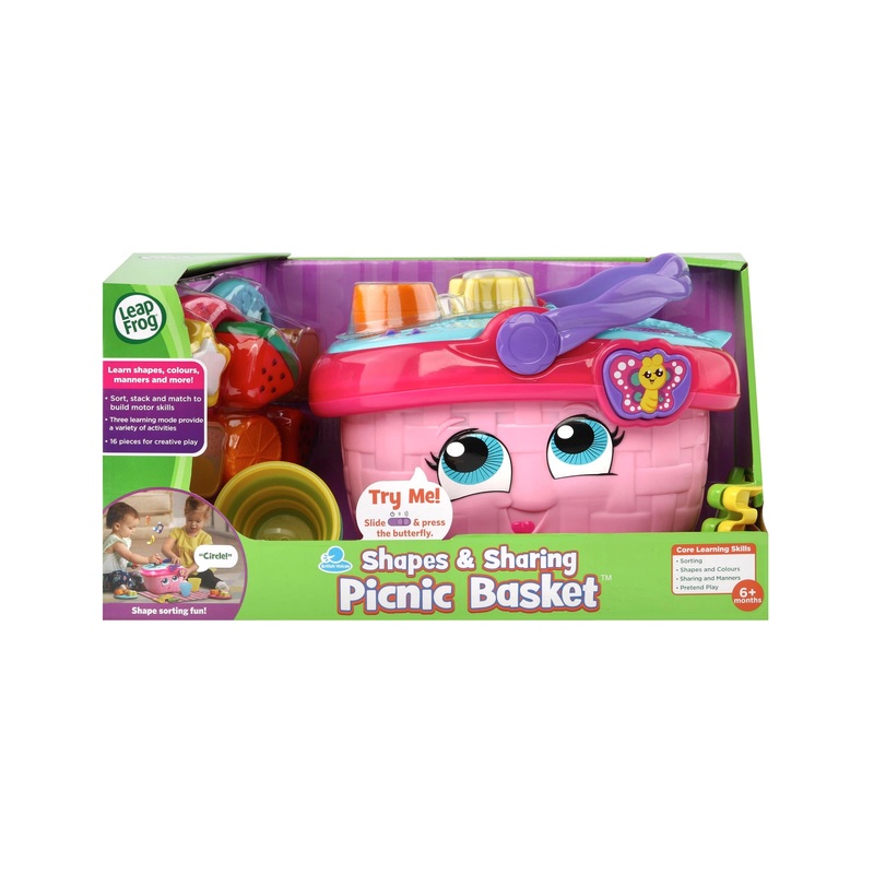 Leap Frog Shapes and Sharing Picnic Basket Pink