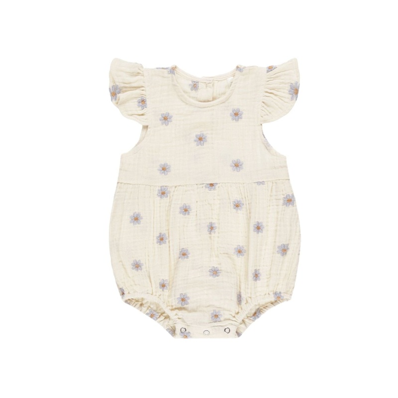 Amelia Romper – Blue Daisies by Rylee + Cru