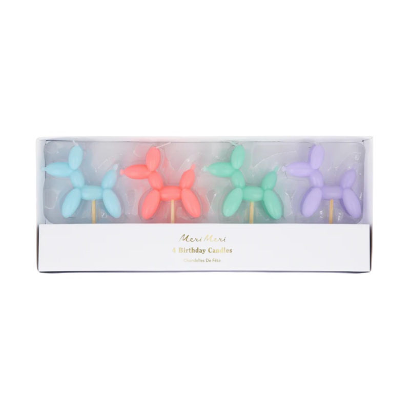 Balloon Dog Candles by Meri Meri