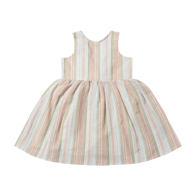 Jewel Dress – Pink Multi Stripe by Vignette