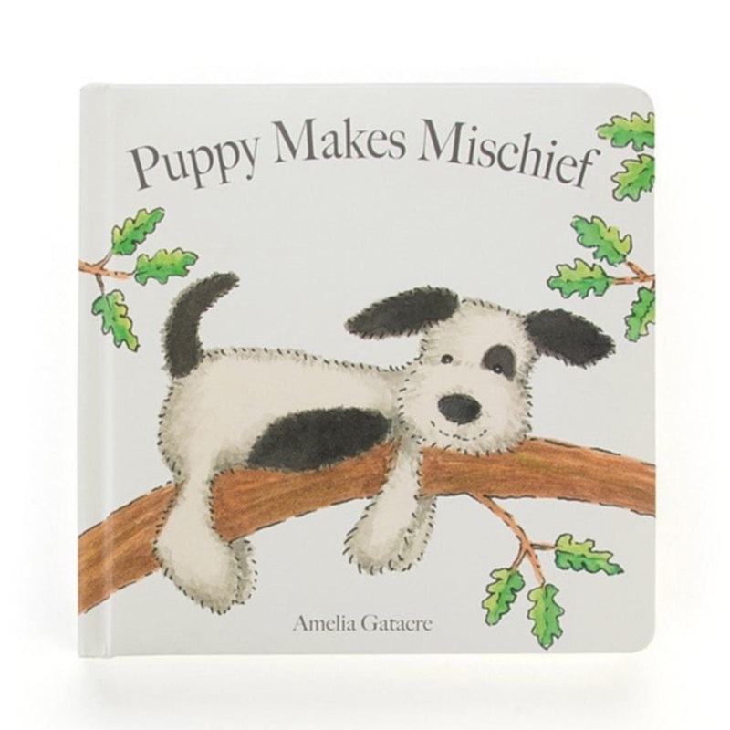 Puppy Makes Mischief – Board Book by Jellycat
