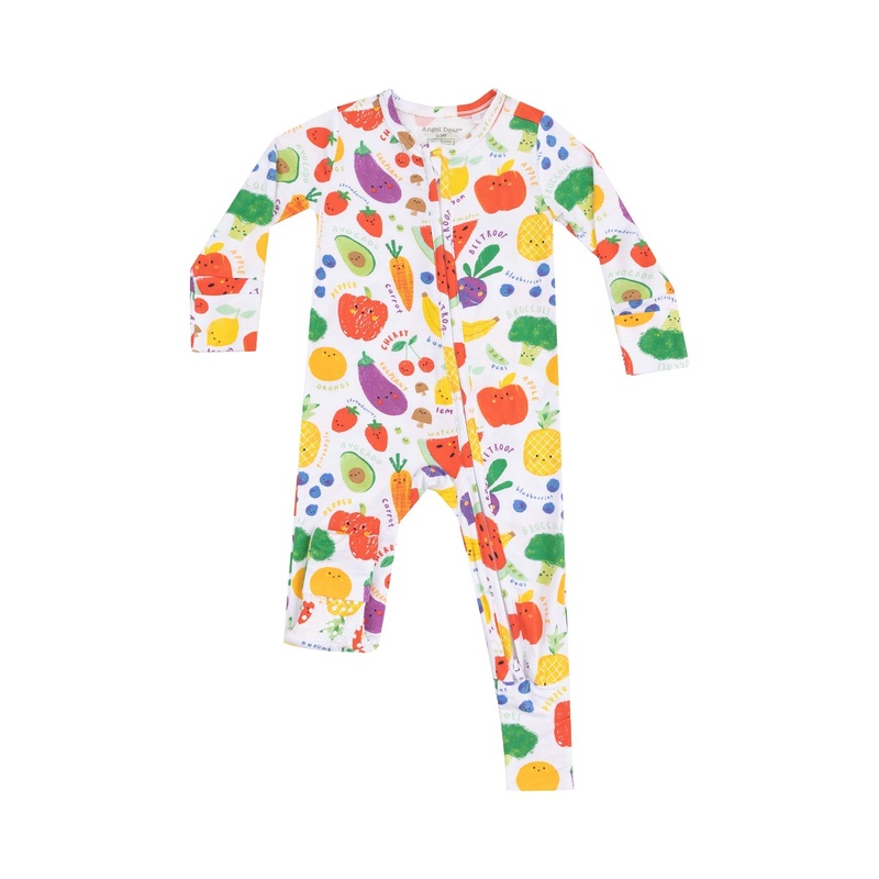 Bamboo 2 Way Zipper Romper – Eat the Rainbow by Angel Dear