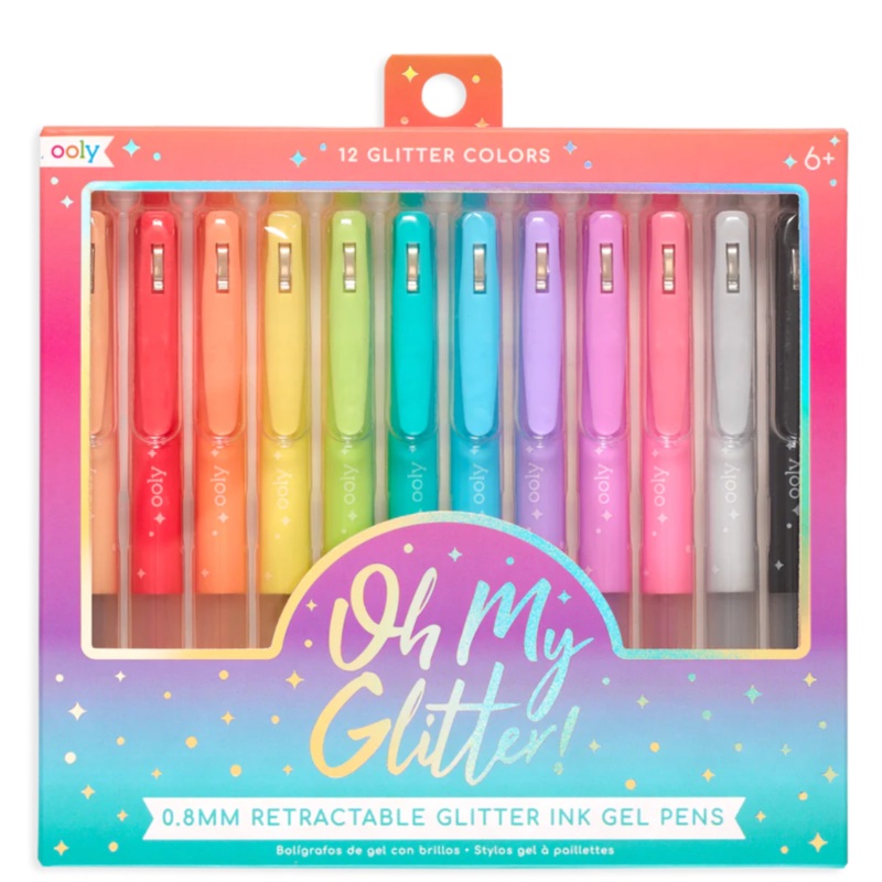 Oh My Glitter!  Retractable Glitter Gel Pens