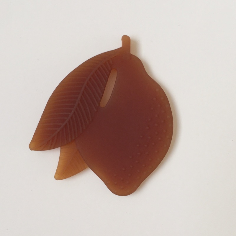100% Natural Rubber Lemon Fruit Teether