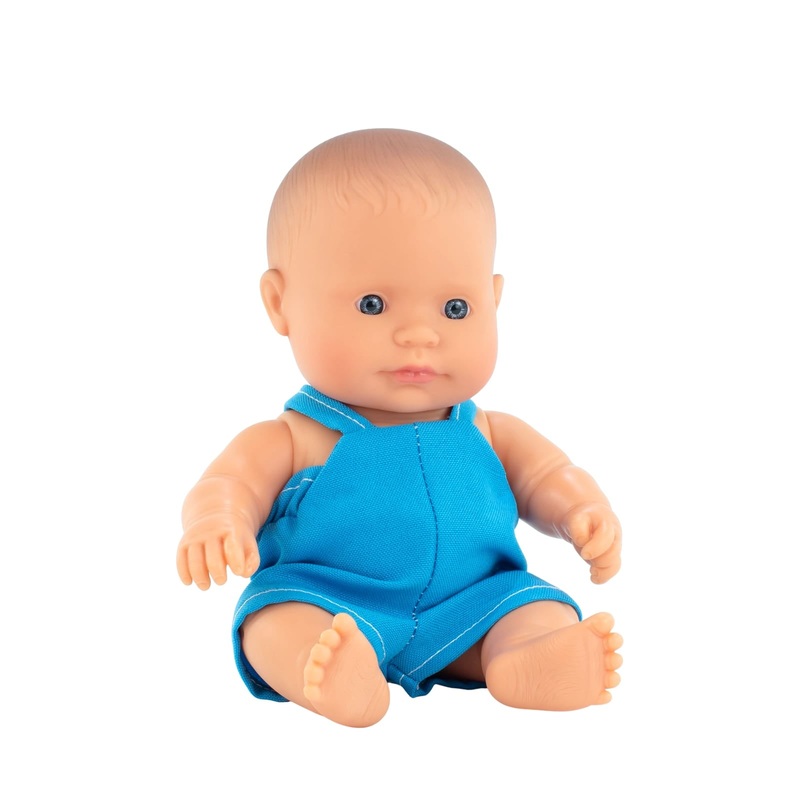 Caucasian Boy Dressed Baby Doll – 21cm