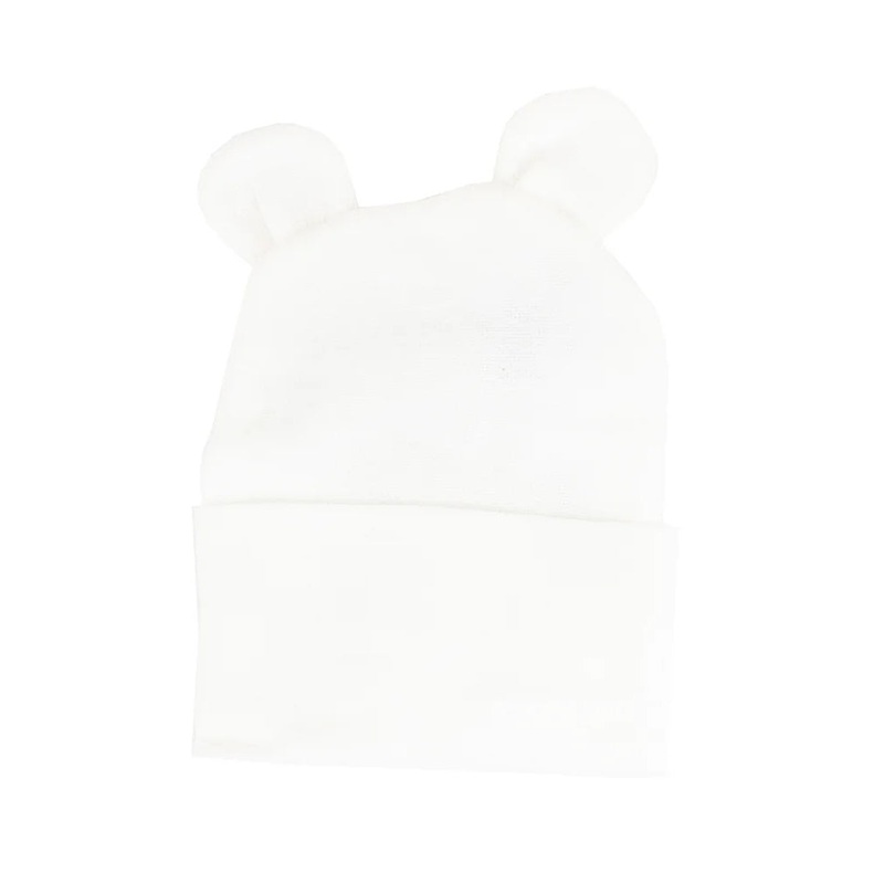 Kidcentral Newborn Ears Hat (White)