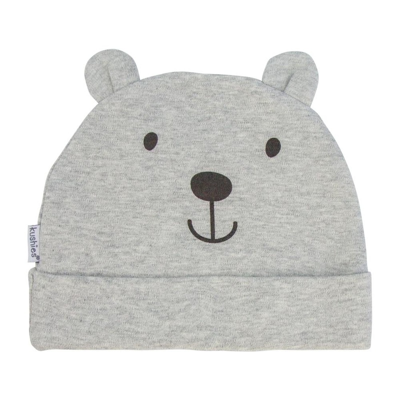 Kushies Baby Hat (Heather Grey Solid)