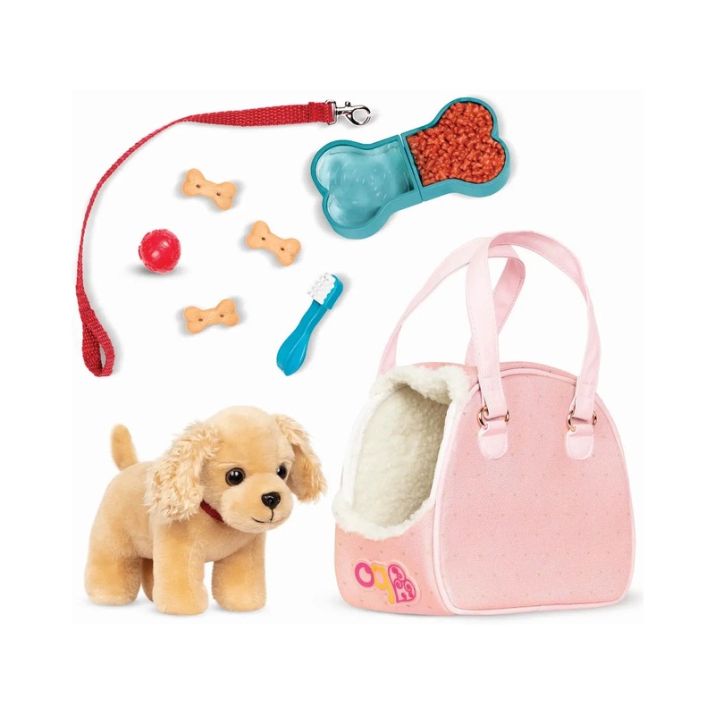 Our Generation 6 Inch Cocker Spaniel Pup with Bag and Accessories