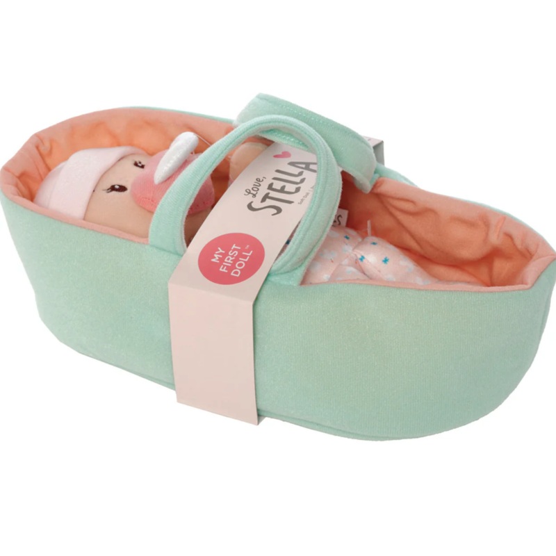 Stella First Doll Bassinet Peach