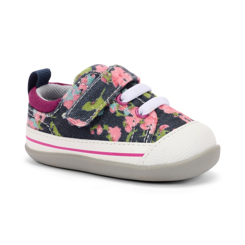 Stevie II Infant Shoe – Navy Floral by See Kai Run