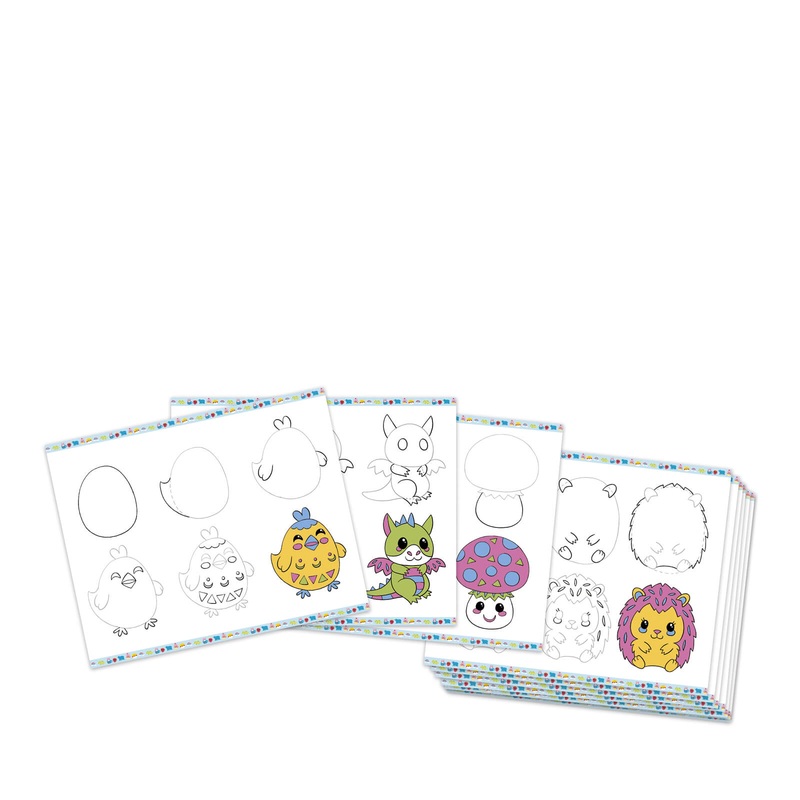 20 Drawings with Glitter Markers Pack